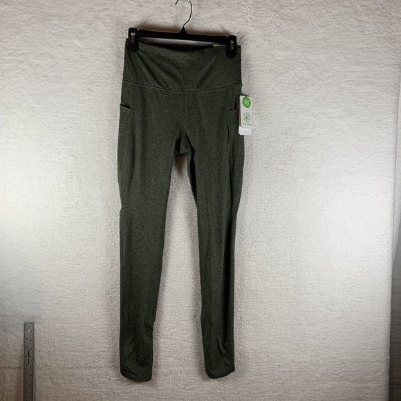 Gaiam Petal Marled Ankle Legging Womens Small Climbing Ivy Heather Stretch‎ 6887 - Picture 1 of 11